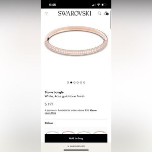 Rose gold swarovski bangle